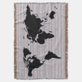黒地図 スローブランケット (正面縦)