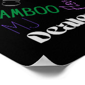 黒地麻雀の言葉のポスター ポスター (角)