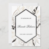 黒坊主の死亡届スペインの出状 サンキューカード (正面)