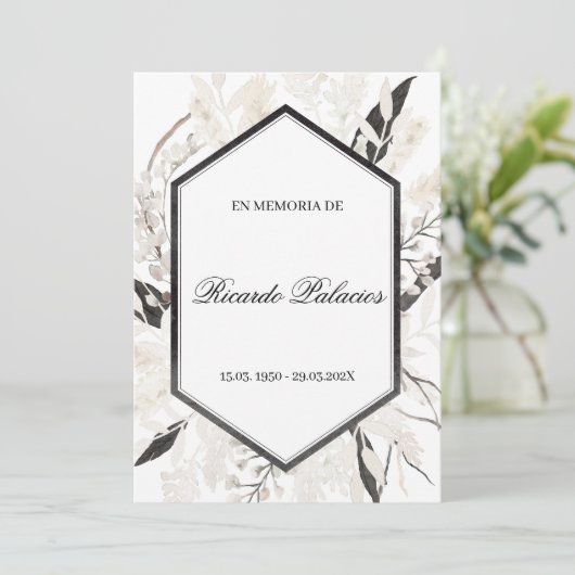 黒坊主の死亡届スペインの出状 サンキューカード (スタンド正面)