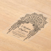 黒坊保曼荼羅モダン結婚ズ アクリル招待状 (レイダウン)