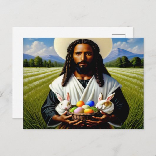 黒基復活祭はがき ポストカード (正面/裏面)