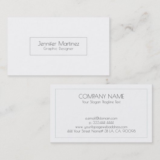 黒塗シンプルり枠 名刺 (正面/裏面)