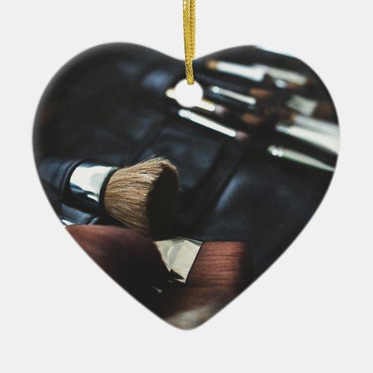 黒塗スタイリッシュりアーティスト セラミックオーナメント (正面)