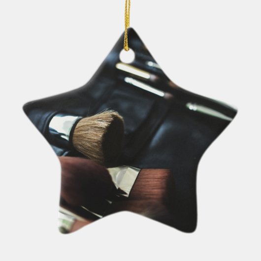 黒塗スタイリッシュりアーティスト セラミックオーナメント (正面)