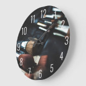 黒塗スタイリッシュりアーティスト ラージ壁時計 (傾斜)