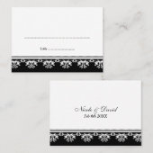 黒塗縁どり結婚の護衛座席表 プレイスカード (正面/裏面)