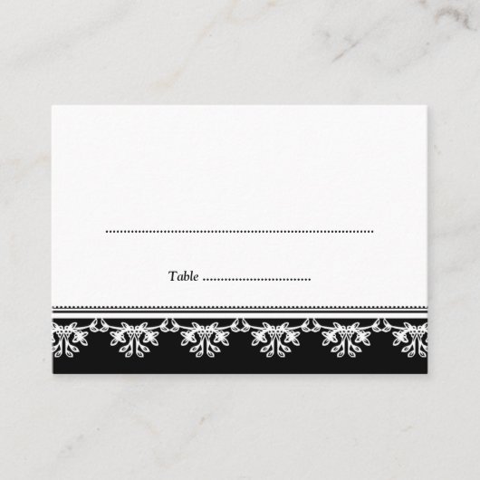 黒塗縁どり結婚の護衛座席表 プレイスカード (正面)