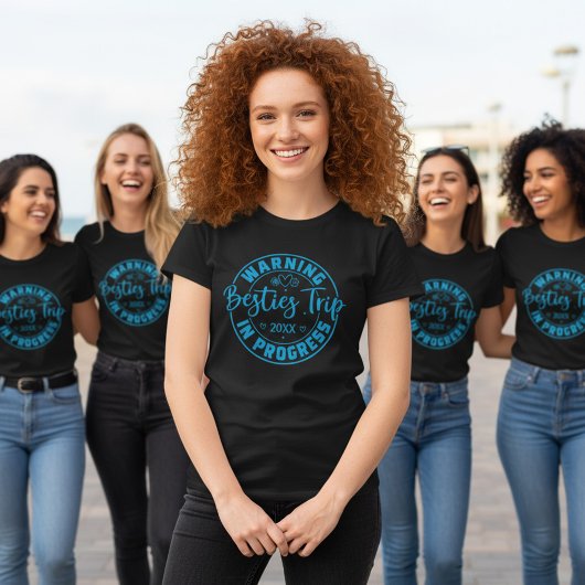 黒塗警告り青の旅のベスティーズ Tシャツ