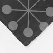 黒壁紙の金の冠、継ぎ目のない模様 フリースブランケット (角)