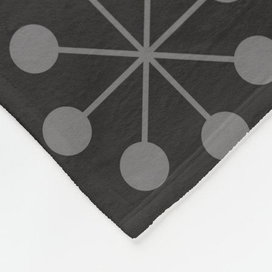 黒壁紙の金の冠、継ぎ目のない模様 フリースブランケット (角)