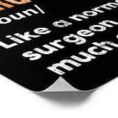 黒外科医おもしろい定義外科 ポスター (角)