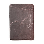 黒大理石とグリッター バスマット (正面縦)