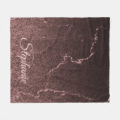 黒大理石とグリッター フリースブランケット (正面(横))