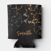 黒大理石とグリッター 缶クーラー (裏面)