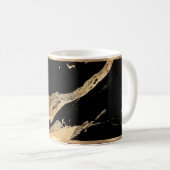 黒大理石と金ゴールドリメイドコーヒーマグ コーヒーマグカップ (正面右)