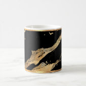 黒大理石と金ゴールドリメイドコーヒーマグ コーヒーマグカップ (中央)