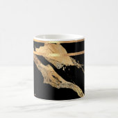 黒大理石と金ゴールドリメイドコーヒーマグ コーヒーマグカップ (中央)