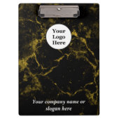 黒大理石と金ゴールド クリップボード (正面)