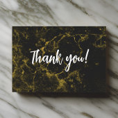 黒大理石と金ゴールド サンキューカード