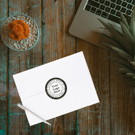 黒大理石と金ゴールド ラウンドシール