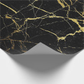黒大理石と金ゴールド ラッピングペーパー (角)