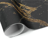 黒大理石と金ゴールド ラッピングペーパー (ロールコーナー)
