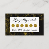黒大理石と金ゴールド ロイヤリティカード (正面)
