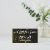 黒大理石と金ゴールド 割引カード (スタンド正面)