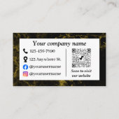 黒大理石と金ゴールド 割引カード (裏面)