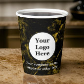 黒大理石と金ゴールド 紙コップ