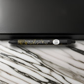 黒大理石と金ゴールド 黒ボールペン