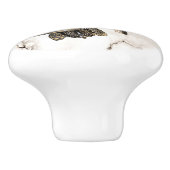 黒大理石に偽装フクロウ セラミックノブ (側面)