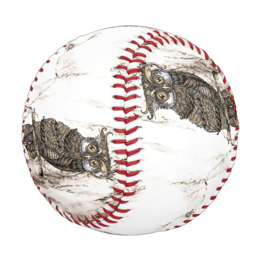 黒大理石に偽装フクロウ 野球ボール (アングル)