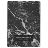 黒大理石のテクスチャ クリップボード (裏面)