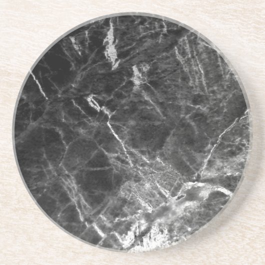 黒大理石をパーソナライズエレガントトレンディーテンプレート コースター (正面)