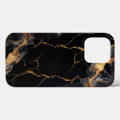 黒大理石エレガント黄金の静脈 Case-Mate iPhoneケース (裏面 (横))