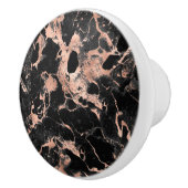 黒大理石グリッターバラ金ゴールド セラミックノブ (右)