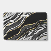 黒大理石ゲートGeodeビジネスフォトID名 バッジ (裏面)