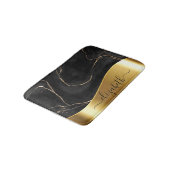黒大理石ゴールデンフォイル バスマット (アングル)