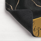 黒大理石ゴールデンフォイル マウスパッド (コーナー)