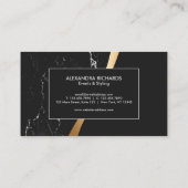 黒大理石ゴールデンフォイル 名刺 (裏面)