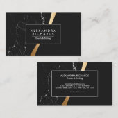 黒大理石ゴールデンフォイル 名刺 (正面/裏面)