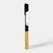 黒大理石ゴールデンフォイル iPhoneケース (左側面)