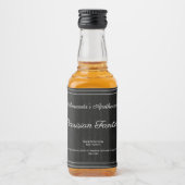 黒大理石シルバーフレーム香水ボトルラベル リキュールボトルラベル (正面)