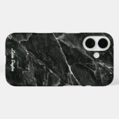 黒大理石スクリプト名 Case-Mate iPhoneケース (裏面 (横))