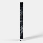 黒大理石テクスチャモノグラム名 Case-Mate iPhoneケース (裏面 / 右)