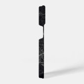 黒大理石テクスチャモノグラム名 iPhoneケース (右側面)