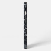 黒大理石テクスチャー iPhoneケース (左側面)