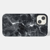 黒大理石テクスチャー iPhoneケース (裏面横)